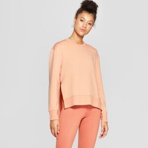 Joy Lab Peach High Low Modal Blend Crewneck Size Medium